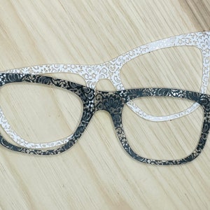 Lace Translucent Acrylic Eyewear Topper For Interchangeable Magnetic Glasses