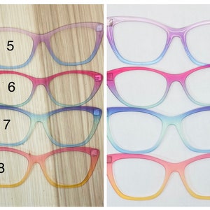 Translucent Ombre Acrylic Eyewear Topper For Interchangeable Magnetic Glasses image 5