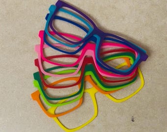 Set of 10 Solid Color Acrylic Eyewear Topper