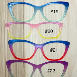 Translucent Ombre Acrylic Eyewear Topper For Interchangeable Magnetic Glasses image 9