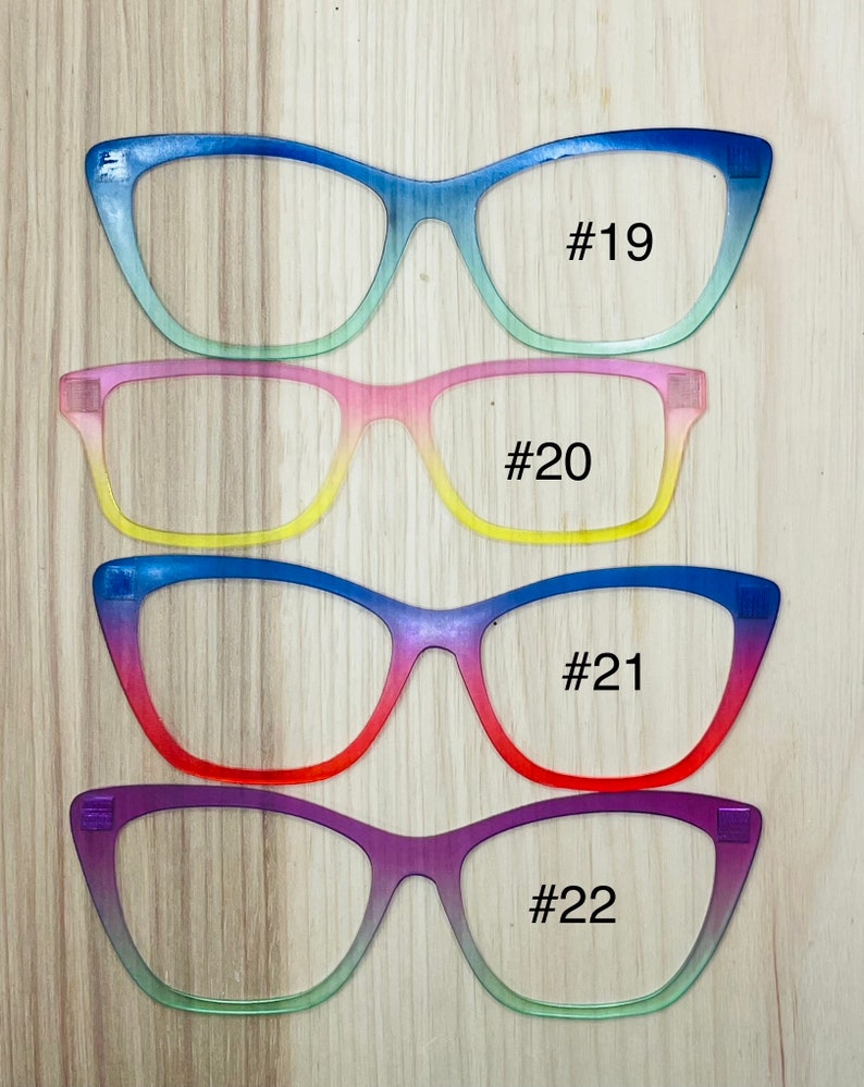 Translucent Ombre Acrylic Eyewear Topper For Interchangeable Magnetic Glasses image 9