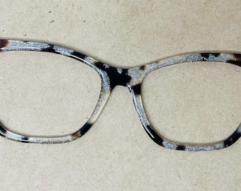 Glitter Tort Acrylic Topper for Interchangeable Magnetic Glasses
