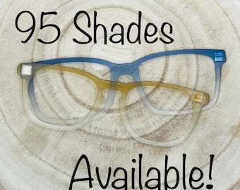 Translucent Fade to Clear Acrylic Topper For Interchangeable Magnetic Glasses