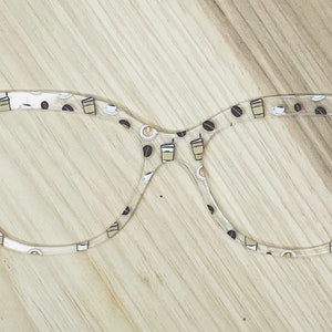 Coffee Translucent Acrylic Eyewear Topper For Interchangeable Magnetic Glasses