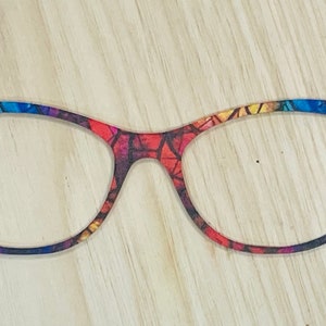 Verre arc-en-ciel brisé, vitrail opaque, surmatelas en acrylique pour verres magnétiques interchangeables