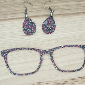 Sugar Skulls  Acrylic Eyewear Topper For Interchangeable Magnetic Glasses