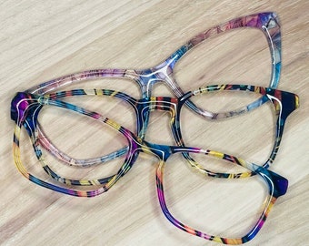 Stained Glass Acrylic Topper for Interchangeable Magnetic Glasses