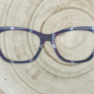 Purple Plaid Acrylic Eyewear Topper