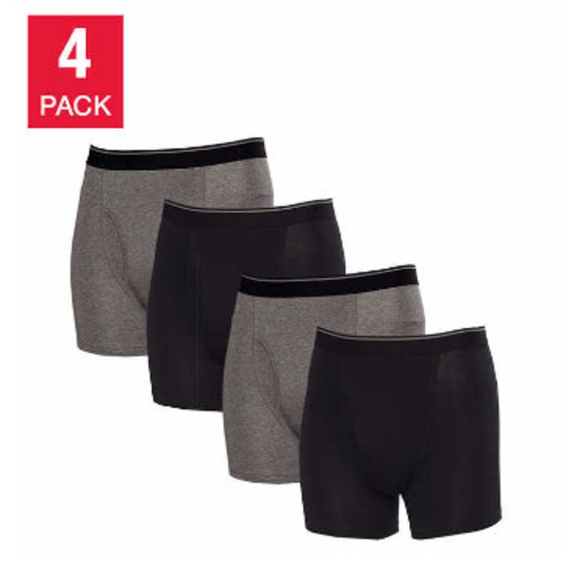 Kirkland Signature Men's Boxer Brief 4pack 100 Super Soft Cotton Machine Wash Etsy