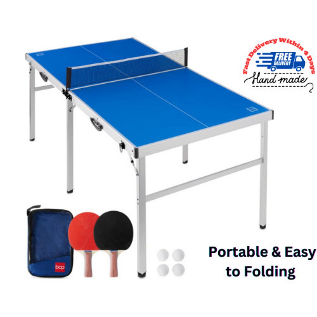 6f X3ft Portable Ping Pong Table Game Set With 2 Paddles 2 Etsy