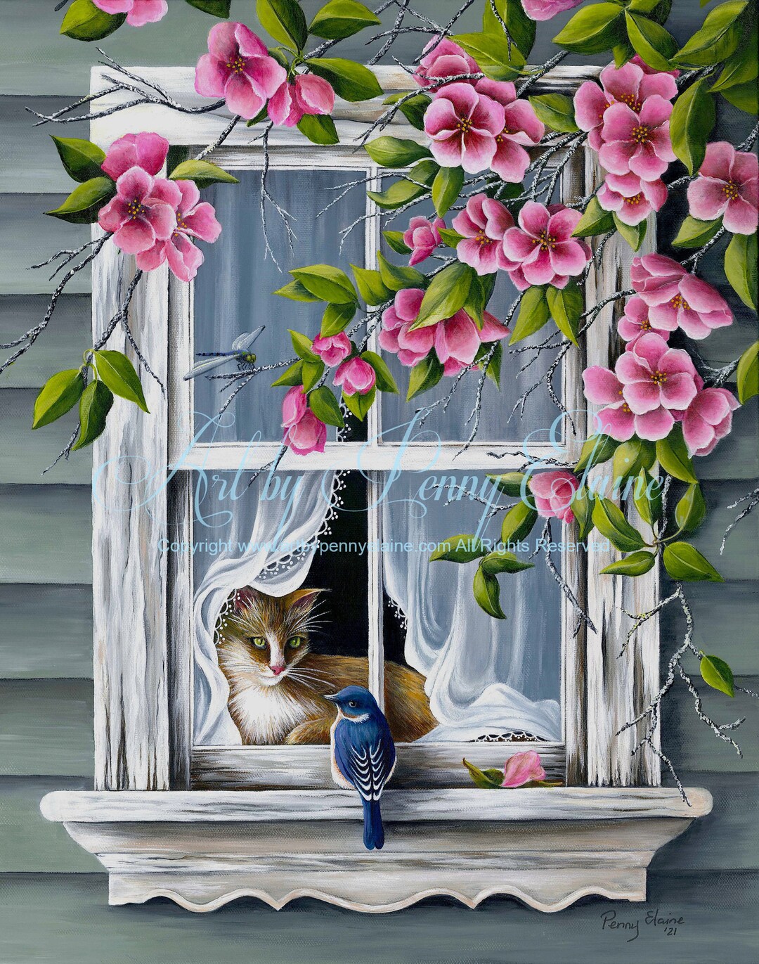 Limited Edition Print, Cat in the Window, Old Weathered Window, Crab ...