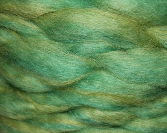 Sunkissed Shamrocks exotic mohair / alpaca / wool blended roving, 3oz skeins