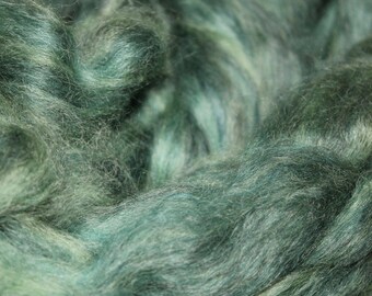 Forest exotic mohair / alpaca / wool blended roving, 3oz skeins
