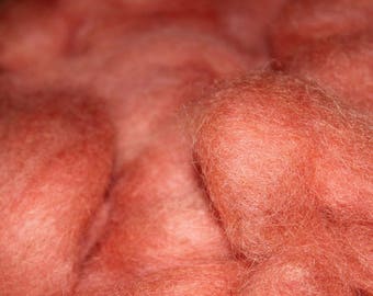 Peaches exotic mohair / alpaca / wool blended roving, 3oz skeins