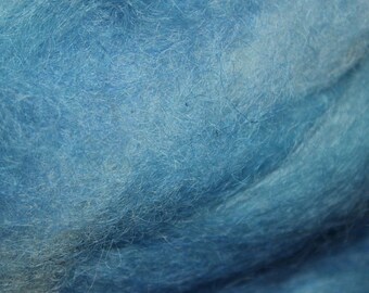 Montana Sapphire exotic mohair / alpaca / wool blended roving, 3oz skeins