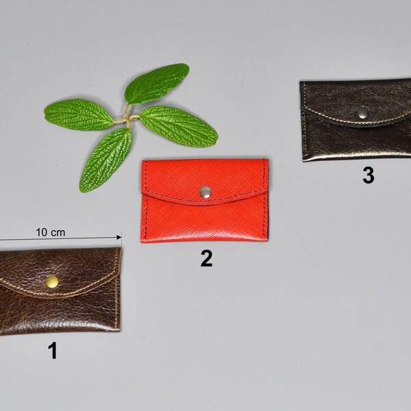 Small leather walett / leather card case / credit card holder / mini wallet