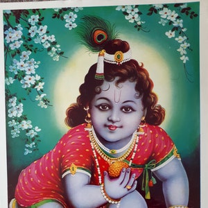 Hindu Print of Baby Krishna - Bal Gopal by Sharma Publications