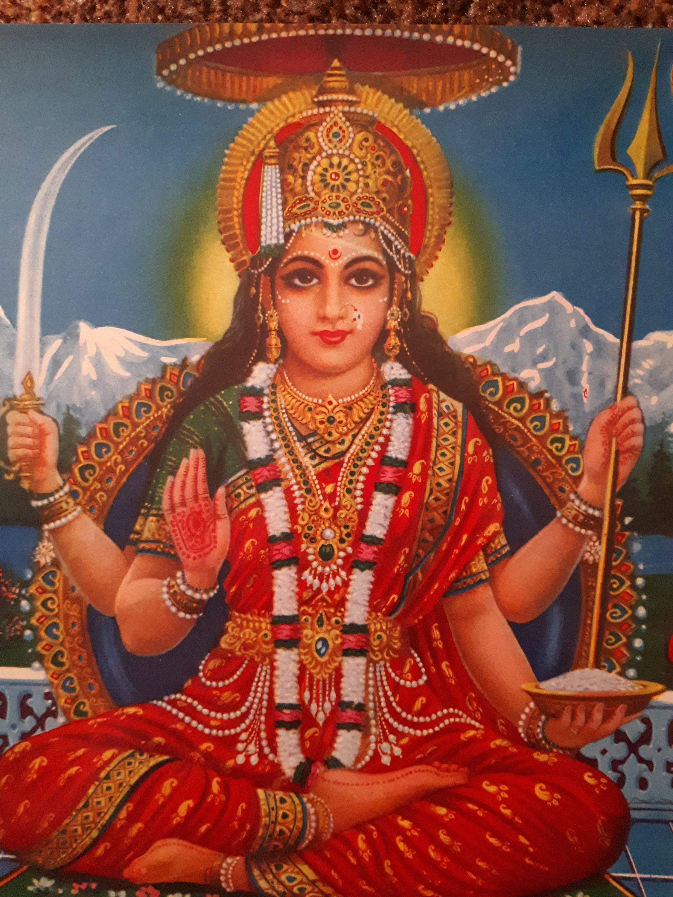 Hindu Goddess Santoshi Maa Etsy