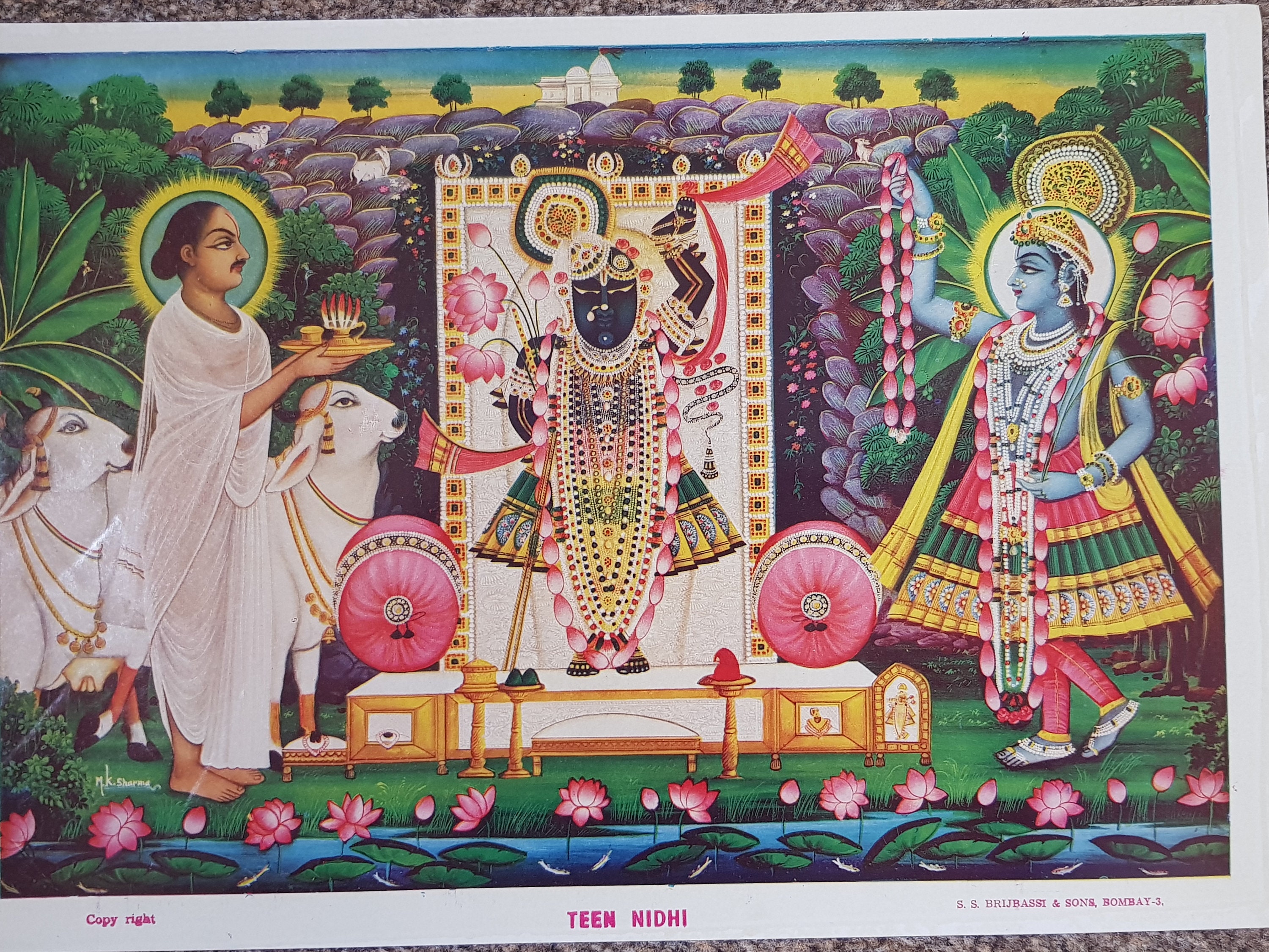 Hindu Vaishnav Pushtimarg Vintage Print of Srinathji Yamunaji - Etsy Canada Hindu Vaishnav Pushtimarg Vintage Print of Srinathji Yamunaji - Etsy Canada