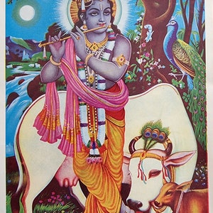 Hindu God Krishna 6.5in x 9.5in