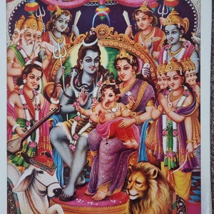 Tirage 14&quot;x20 » de Shiv Parivar par Sharma Publications