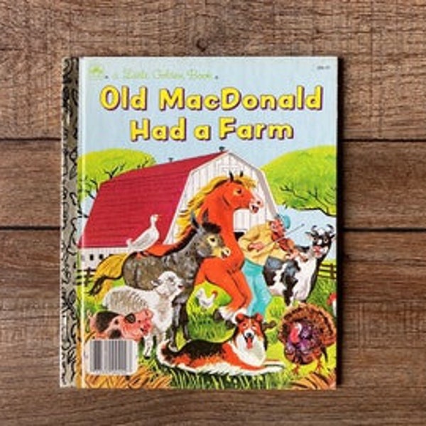1975 "Old MacDonald Had a Farm" Vintage Little Golden Book