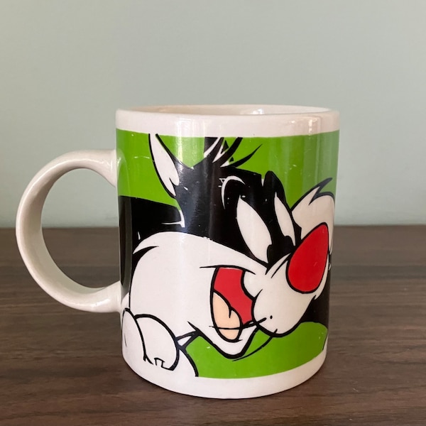 1998 Vintage Looney Tunes Sylvester Cat and Tweety Bird Mug