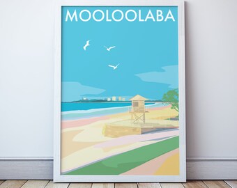 Mooloolaba Sunshine Coast Travel Print Poster
