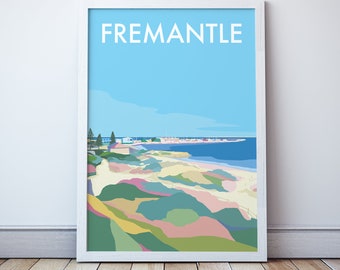 Fremantle Beach Western Australia  Travel Print