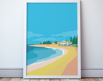 Cottesloe Perth Western Australia Beach Print Illustration