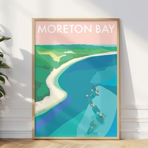 Moreton Bay Island Queensland Kunstdruck, Moreton Bay QLD Reiseplakat, Tangalooma Wracks Kunstdruck, Brisbane Kunstdruck Wanddekor