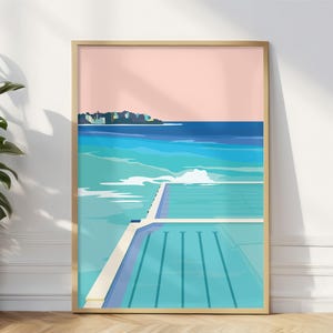 Bondi Beach Eisberge Wandkunst Druck, Bondi Sydney Australia Wand Poster, Bondi Beach Kunstdruck NSW