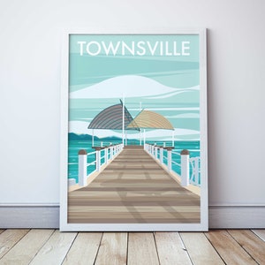 Townsville-poster met reisprint