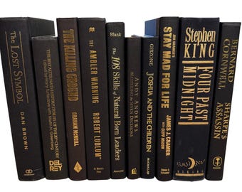 Black Decorative Book Set – Coffee Table Decor, Bookcase Decor, Shelf & Home Staging Books