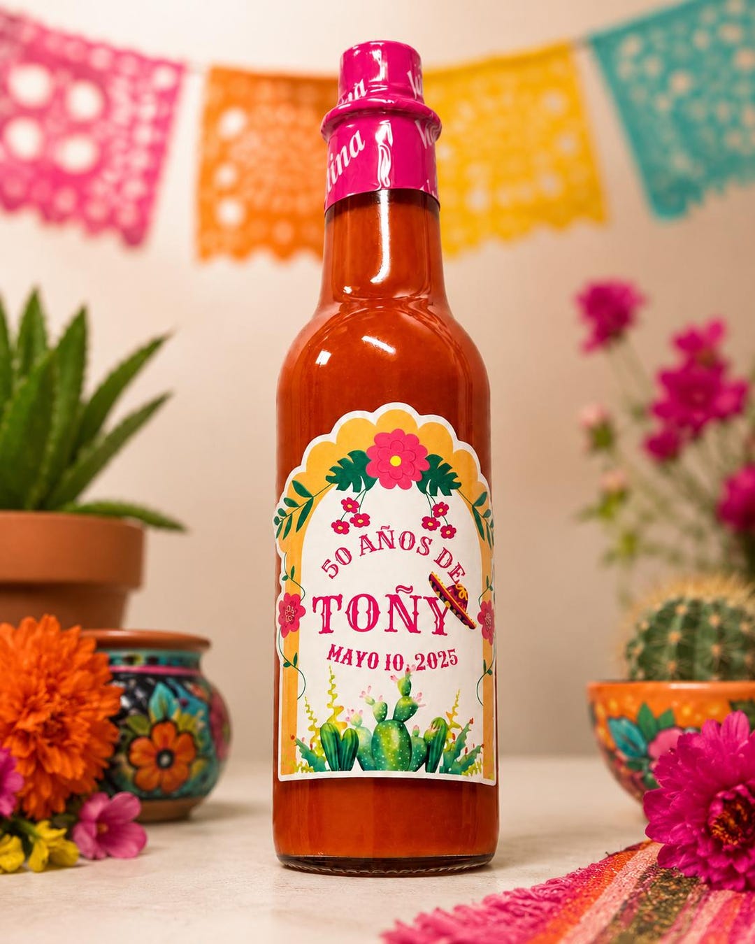 Custom Salsa Bottle Labels, Mexican Fiesta Party Favor Labels, - Etsy
