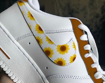 Hand-Painted Sunflower Custom Air Force 1 Sneakers