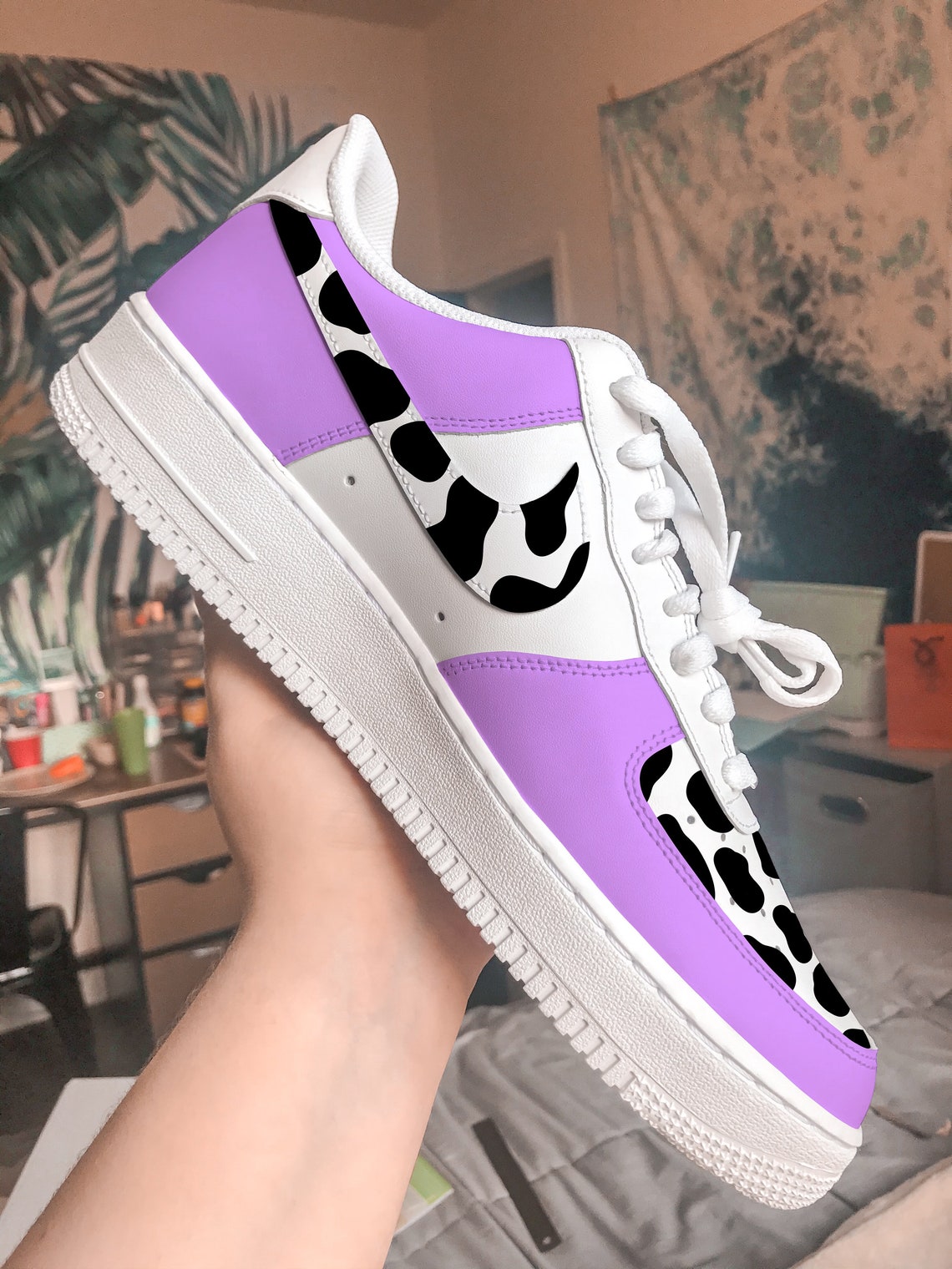 cow print air force 1
