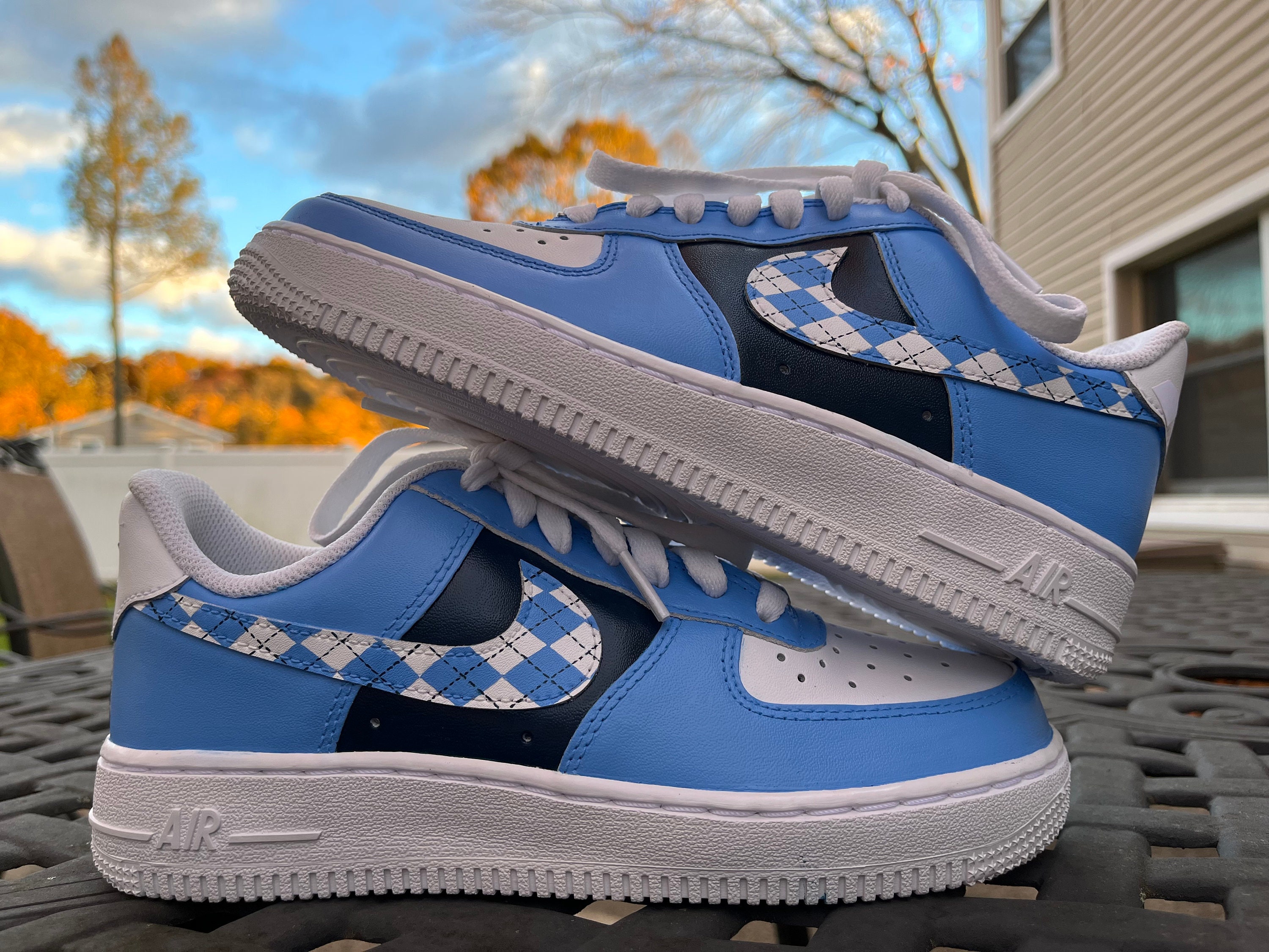 custom plaid air force 1