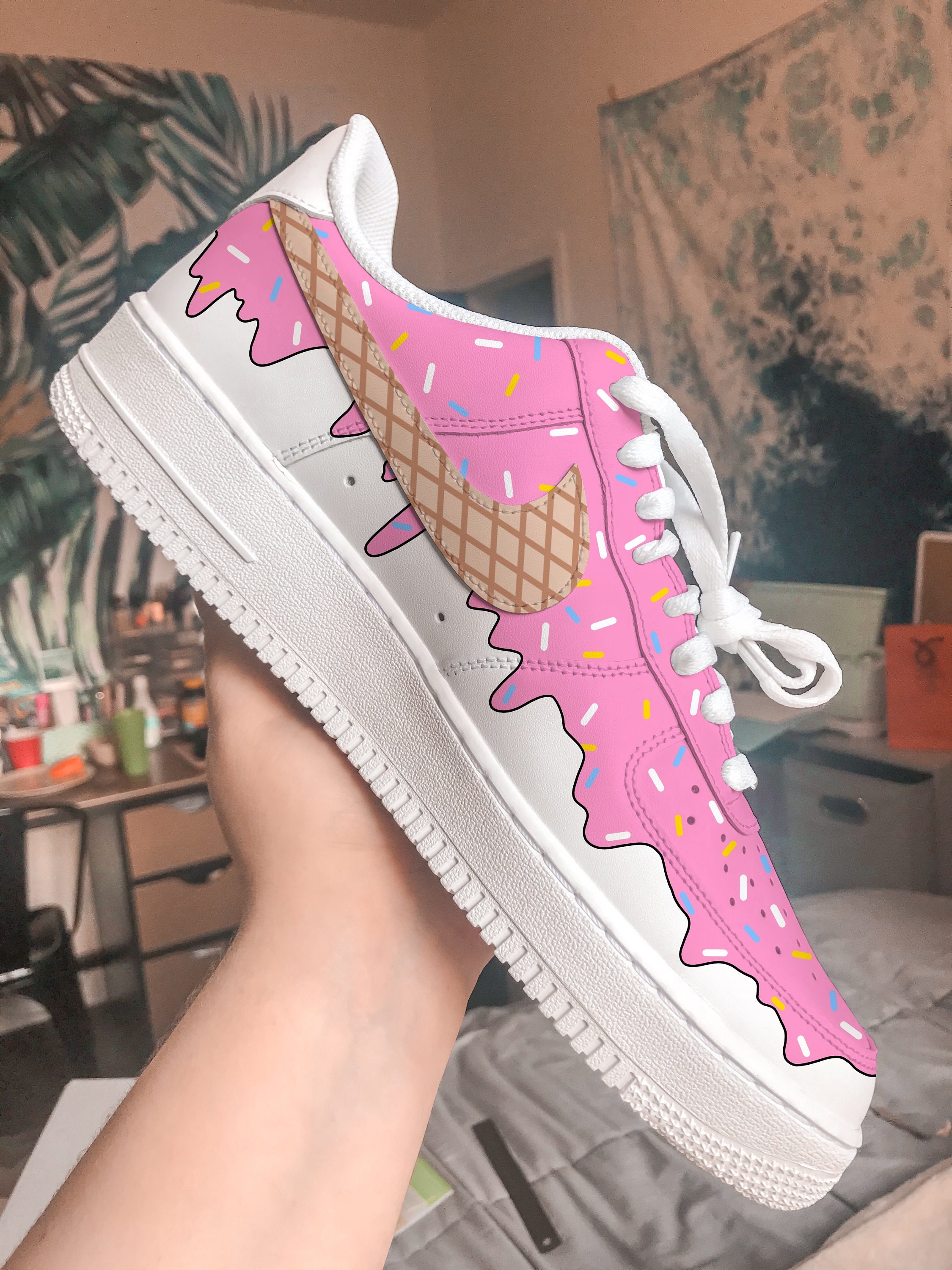 Airbrush Custom Airforce 1 Af1 Women's Custom Sneakers