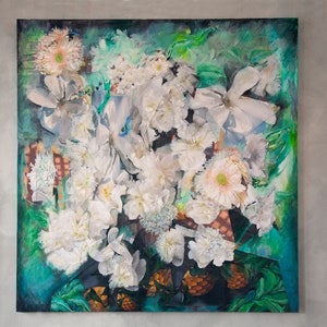 Mixed Media- Paint and Original Photography on Canvas 48x48