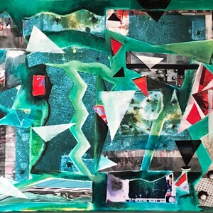 Abstract Textures Original  Art, Mixed media- Paint and Collage Art or Print