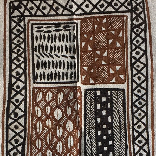 Korhogo Mudcloth Tapestry, African Senufo Cloth, Tribal Textile Art, Wall Decor