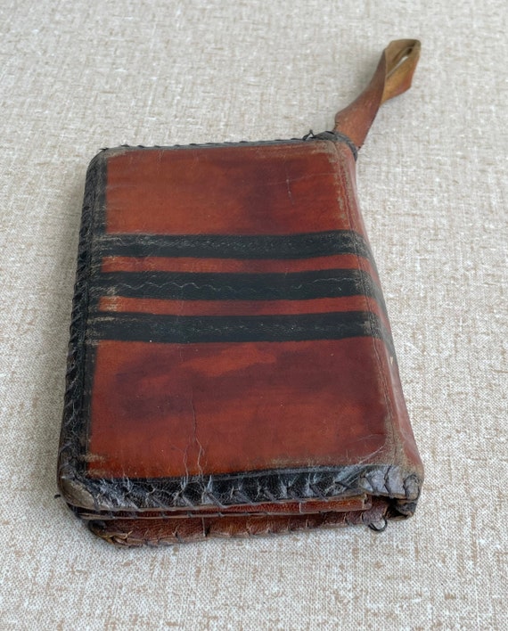 African Wallet, Vintage Fulani Leather, Accessory 