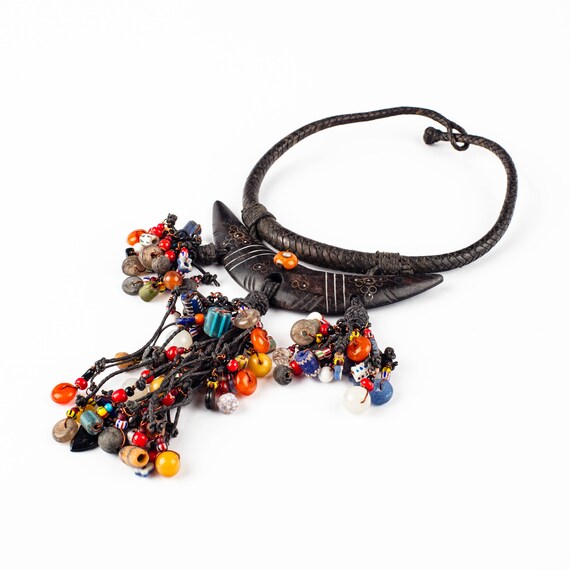 African Tribal Bead Necklace,Tribal necklace, Afri