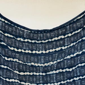 Indigo Blue, Reversible Cotton fabric Blanket, Vintage African Tribal Textile Wall Decor Throw Hand Dyed