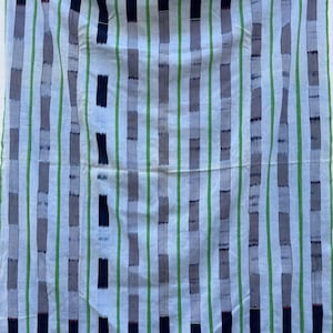 Baule Ikat Indigo Blanket, African Cotton Textile Hand Dyed Decor Throw