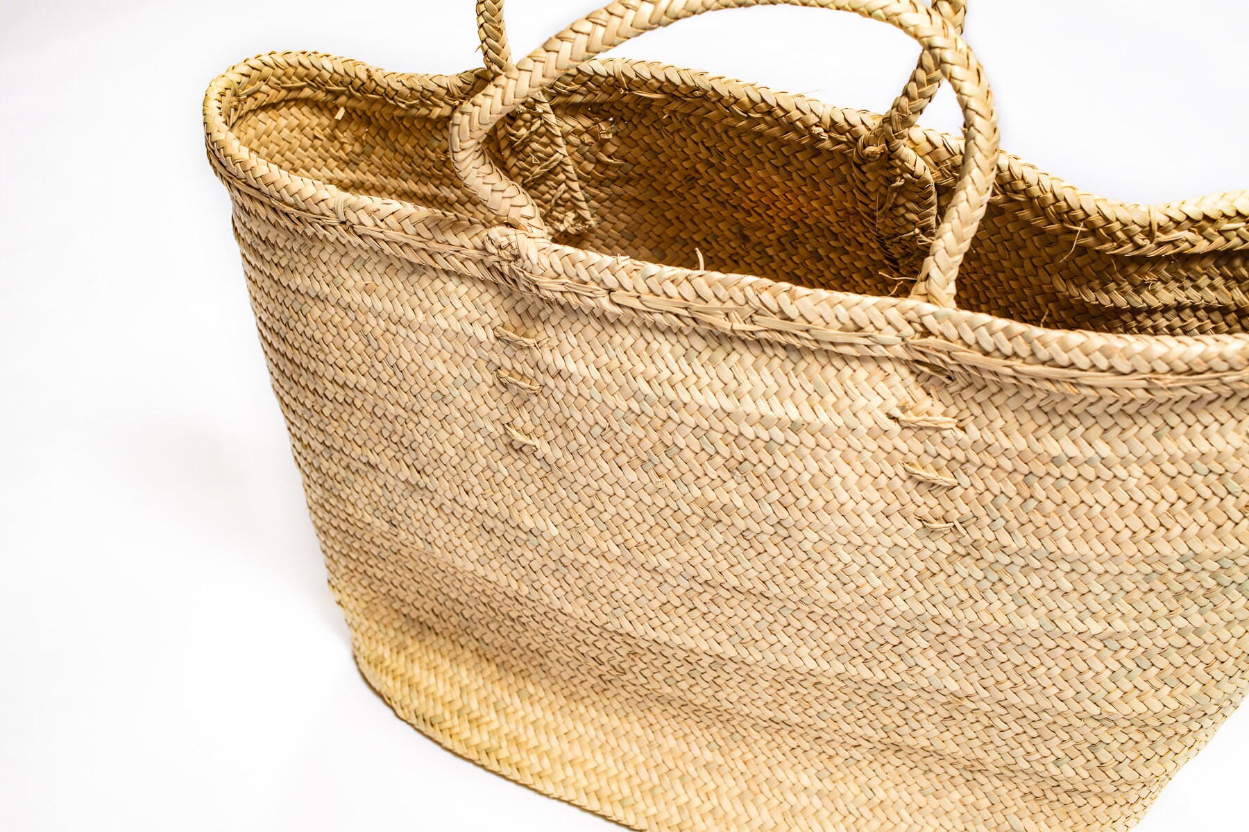 Handwoven African Straw Beach Bag with handles Etsy