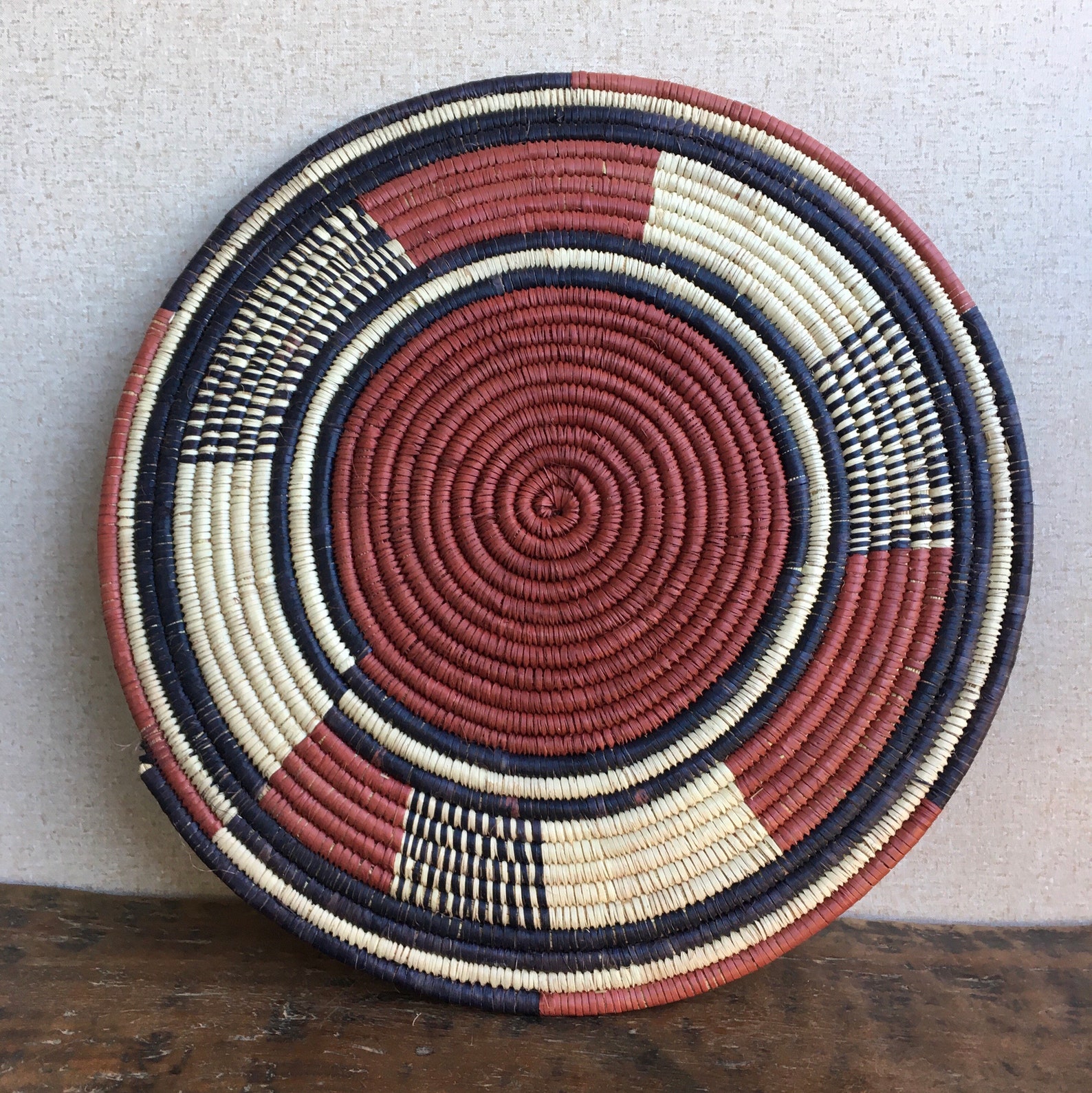 Large Decorative African Baskets Traditional Fulani Woven Etsy