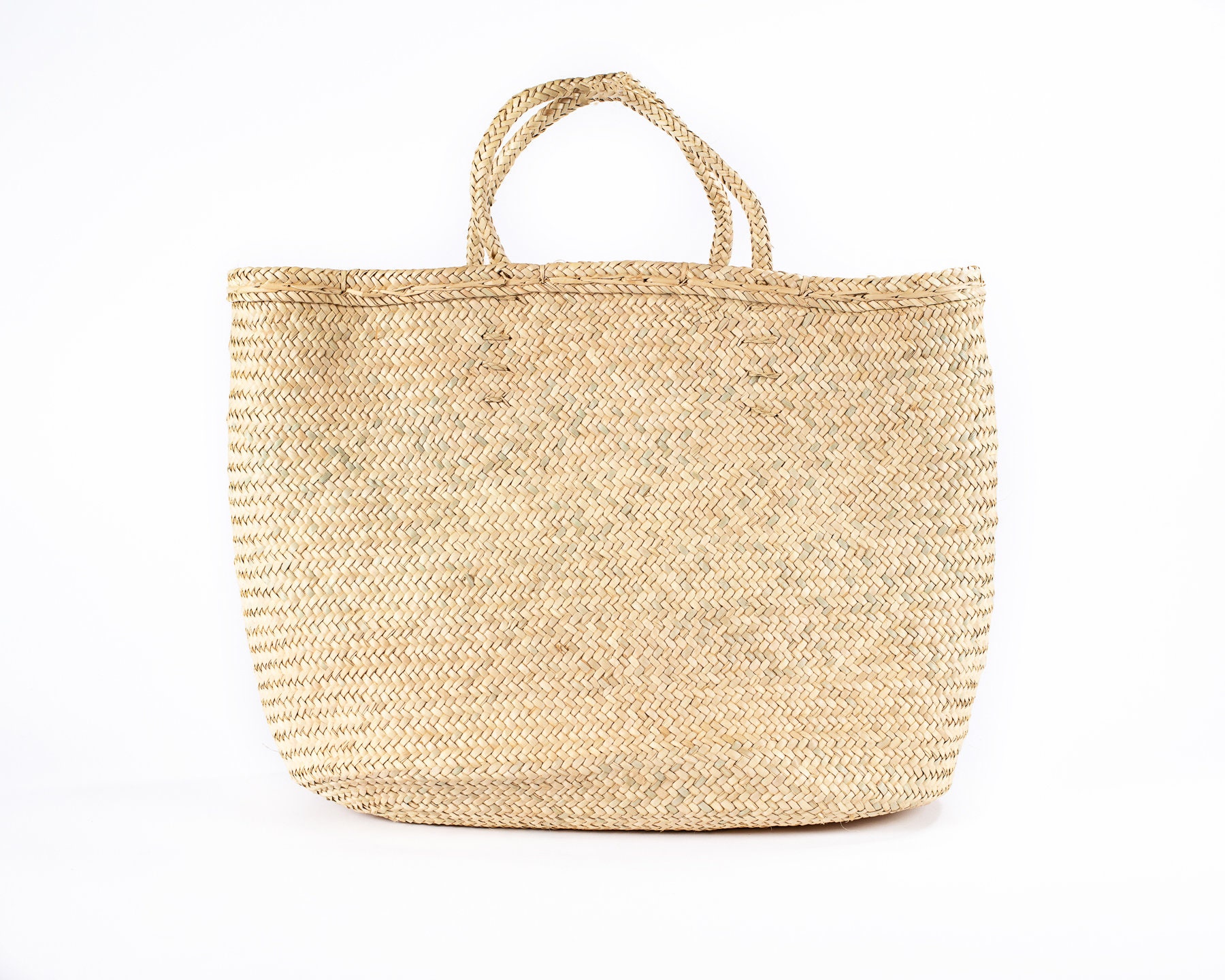 Handwoven African Straw Beach Bag with handles Etsy