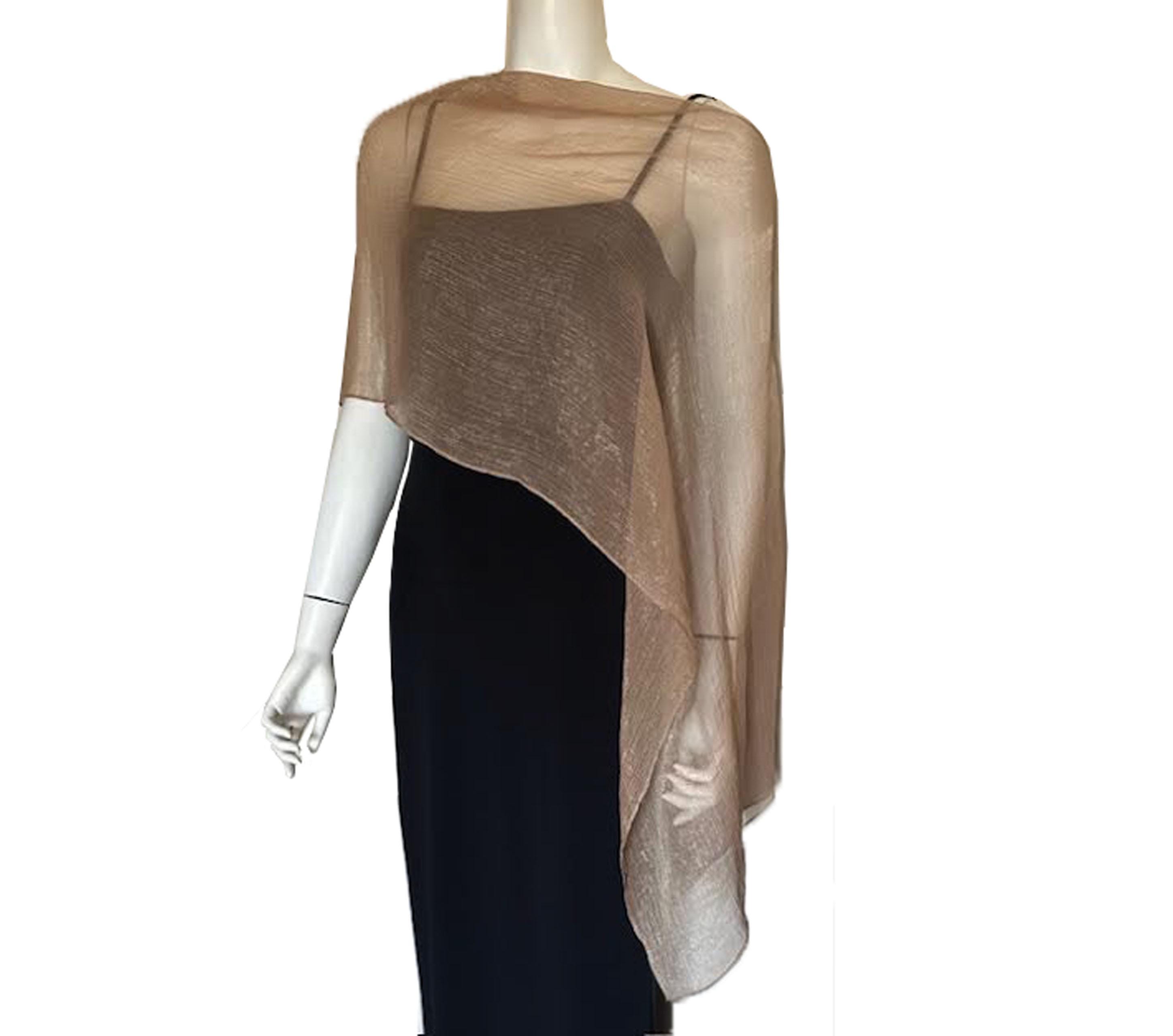 Brown Chiffon Shawl - Etsy